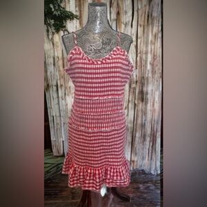 Pink Lily Red and White Striped Dress
